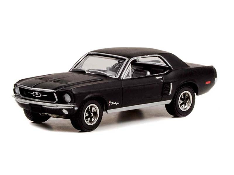 1968 Ford Mustang Coupe "He Country Special" Stealth Black (Hobby Exclusive) Diecast 1:64 Scale Model - Greenlight 30354