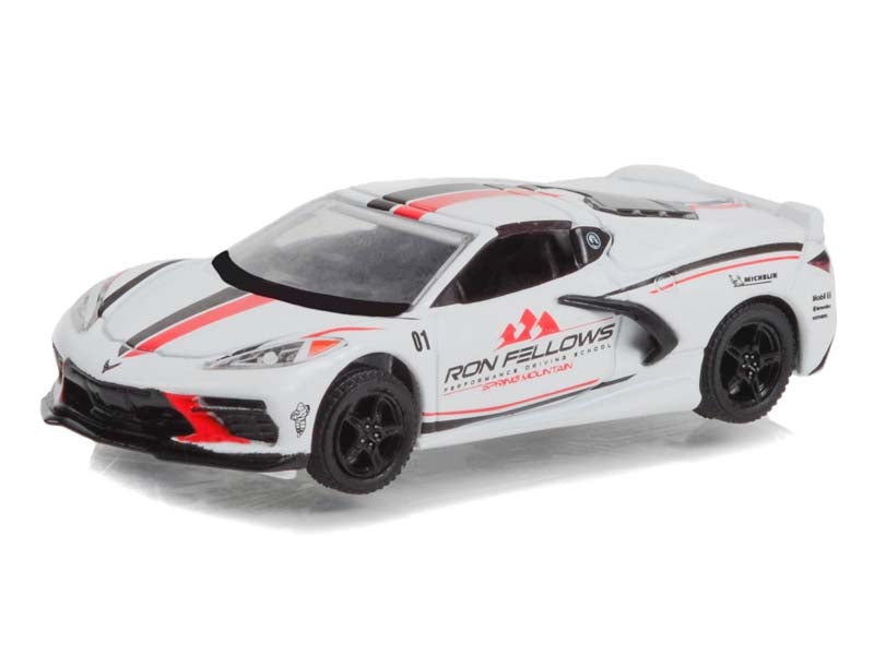 2022 Chevrolet Corvette C8 Stingray Coupe - Ron Fellows Performance Driving School (Hobby Exclusive) Diecast 1:64 Scale Model - Greenlight 30367