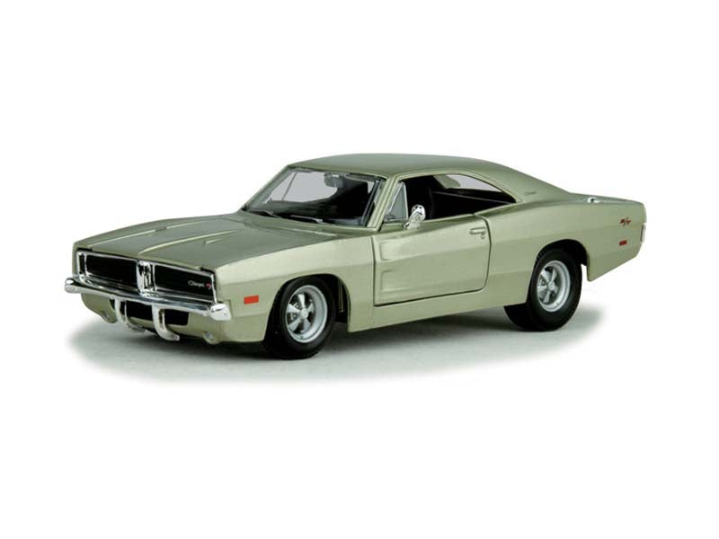 1969 Dodge Charger R/T Hemi - Silver Diecast 1:25 Scale Model Car - Maisto 31256SIL