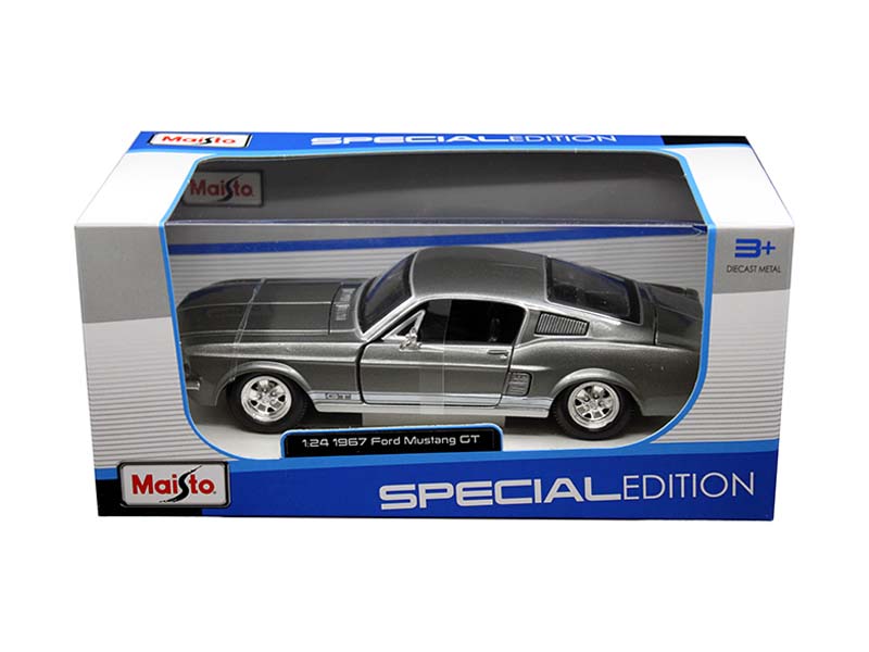 1967 Ford Mustang GT - Grey (Special Edition) Diecast 1:24 Scale Model - Maisto 31260GRY
