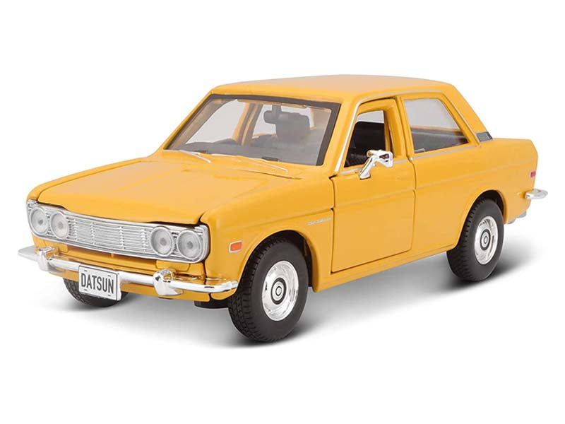 1971 Datsun 510 - Yellow Diecast 1:24 Scale Model Car - Maisto 31518YL