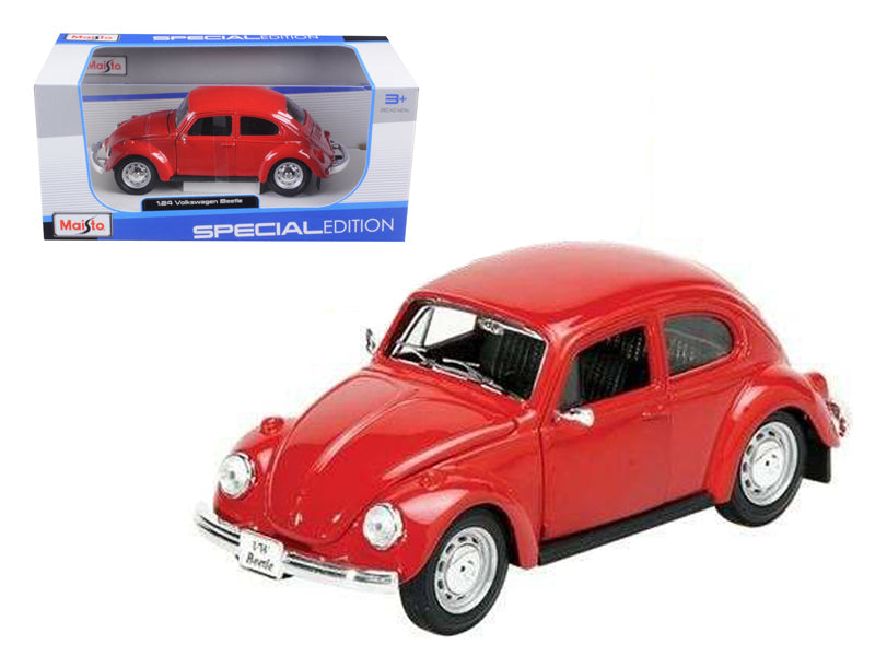1973 Volkswagen Beetle Red 1:24 Diecast Model Car - Maisto - 31926RD
