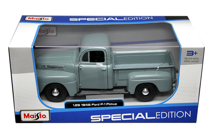 1948 Ford F-1 Pickup Truck - Gray (Special Edition) Diecast 1:25 Scale Model - Maisto 31935GRYBL