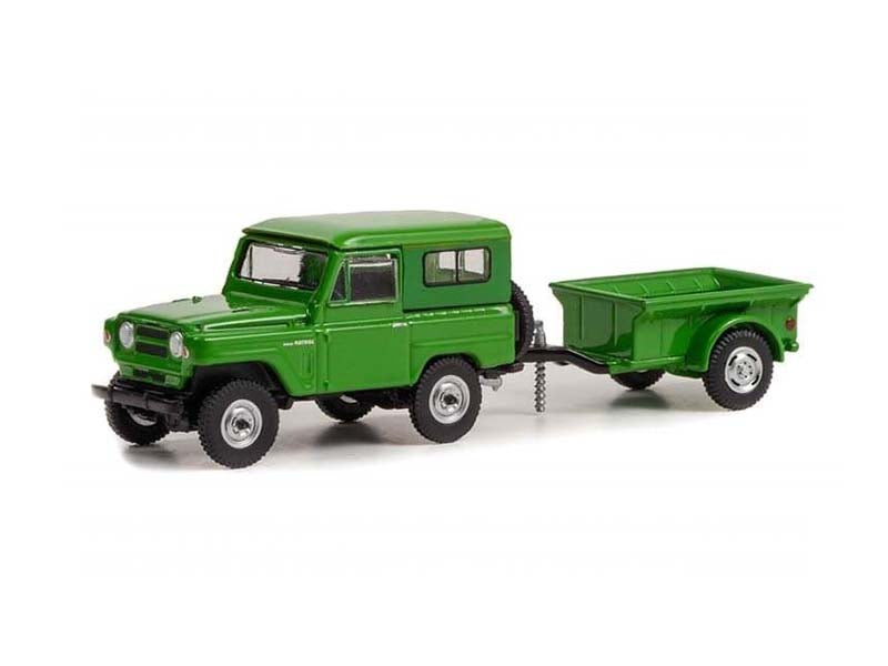 1972 Nissan Patrol and 1/4 Ton Cargo Trailer (Hitch and Tow) Series 25 Diecast 1:64 Scale Model - Greenlight 32250A