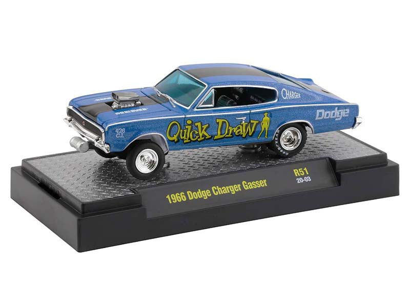 1966 Dodge Charger - Quick Draw (Gassers) Release 51 Diecast 1:64 Scale Model - M2 Machines 32600-51