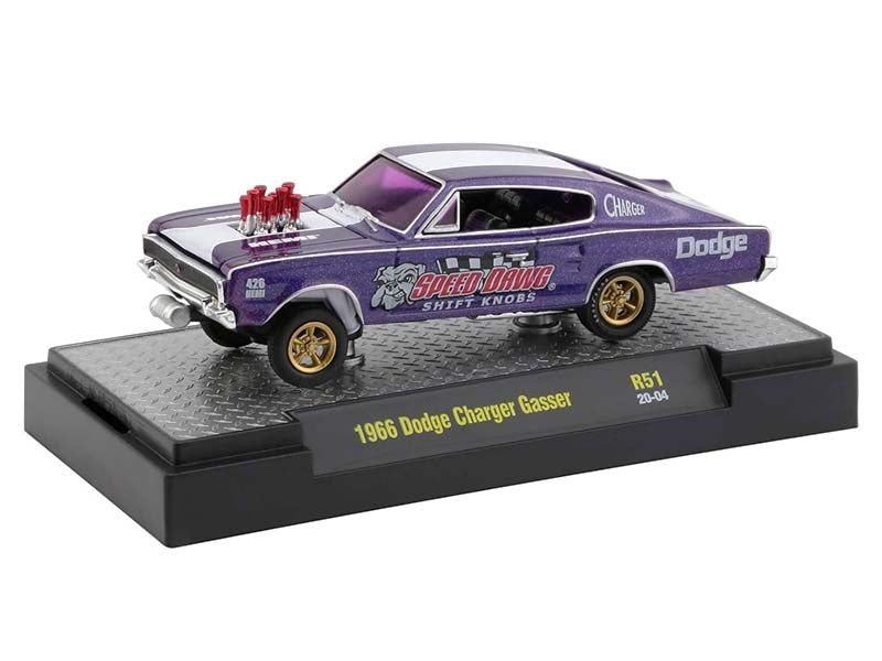 1966 Dodge Charger - Speed Dawg (Gassers) Release 51 Diecast 1:64 Scale Model - M2 Machines 32600-51
