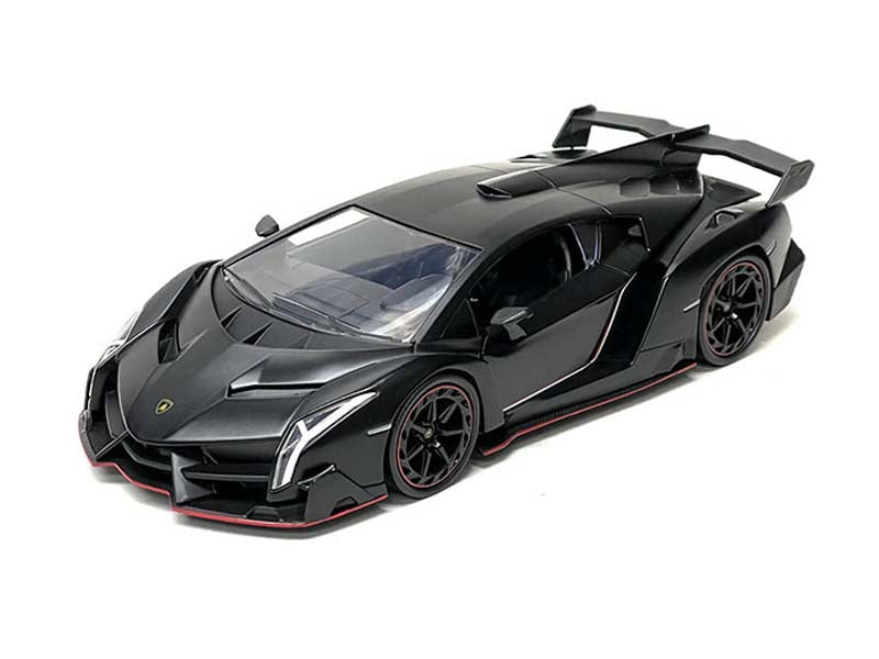 Lamborghini Veneno - Matte Black (Hyper-Spec) Diecast 1:24 Scale Model - Jada 33615MJ