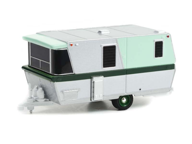 1962 Holiday House - Mint Green and Dark Green (Hitched Homes) Series 12 Diecast 1:64 Scale Model - Greenlight 34120A