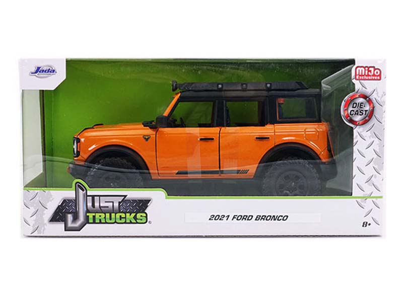 2021 Ford Bronco Off Road 4×4 Orange (Just Trucks) Diecast 1:24 Scale Model - Jada 34289