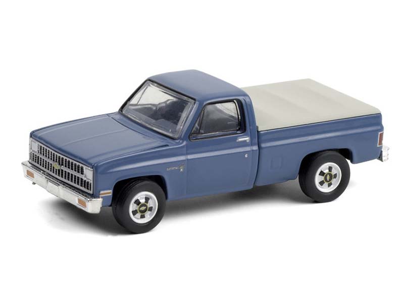 1981 Chevrolet Custom Deluxe 20 w/ Bed Cover - Light Blue Poly (Blue Collar Collection) Series 8 Diecast 1:64 Model - Greenlight 35180D