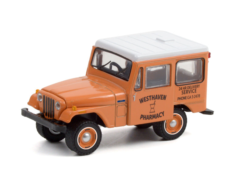 1974 Jeep DJ-5 Westhaven Pharmacy Delivery "Blue Collar" Series 9 Diecast 1:64 Scale Model - Greenlight 35200B