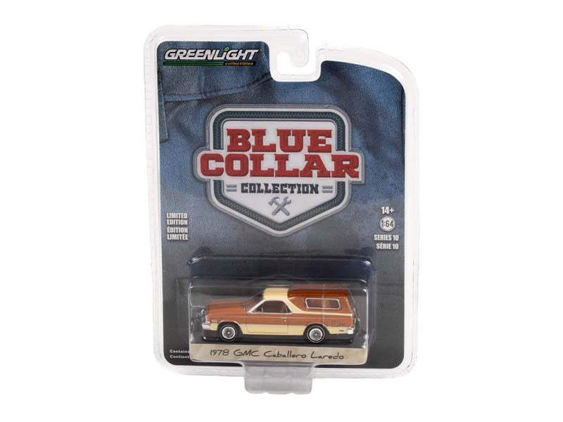 1978 GMC Caballero Laredo w/ Camper Shell (Blue Collar) Series 10 Diecast 1:64 Model Truck - Greenlight 35220C