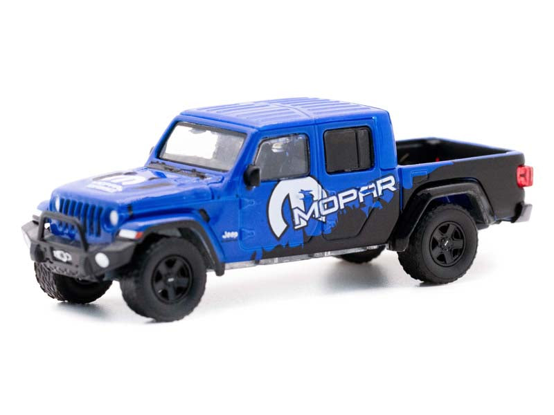 2021 Jeep Gladiator w/ Off-Road Bumpers & Tonneau Cover - MOPAR (Blue Collar) Series 10 Diecast 1:64 Model Truck - Greenlight 35220F