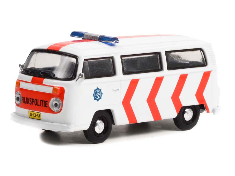 1975 Volkswagen Type 2 (T2B) - Rijkspolitie Dutch National Police (Club Vee-Dub) Series 14 Diecast 1:64 Scale Model - Greenlight 36050B