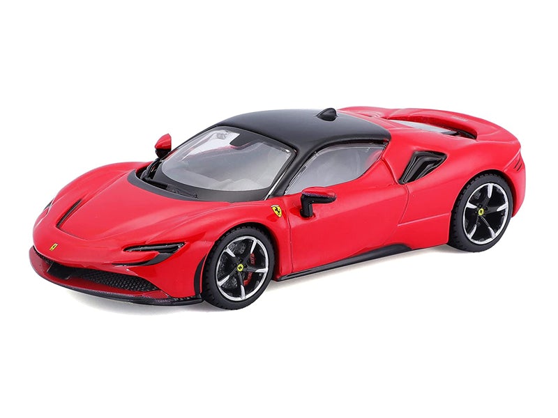 Ferrari SF90 Stradale Red w/ Black Top "Signature Series" Diecast 1:43 Scale Model Car - Bburago 36911RD