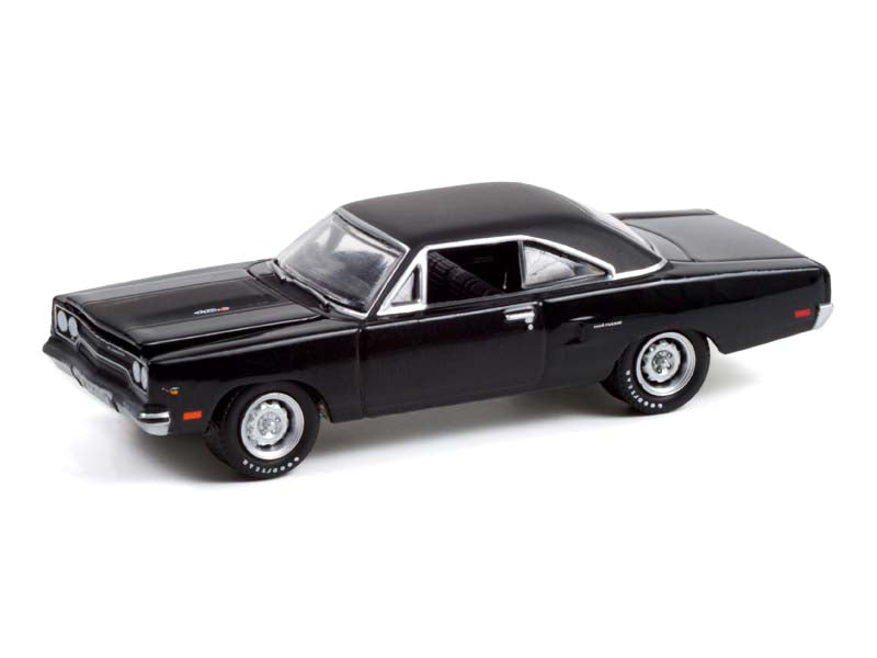 1970 Plymouth Road Runner Black w/ Matte Black Stripes (Barrett-Jackson Scottsdale Edition) Series 8 Diecast 1:64 Scale Model - Greenlight 37240C