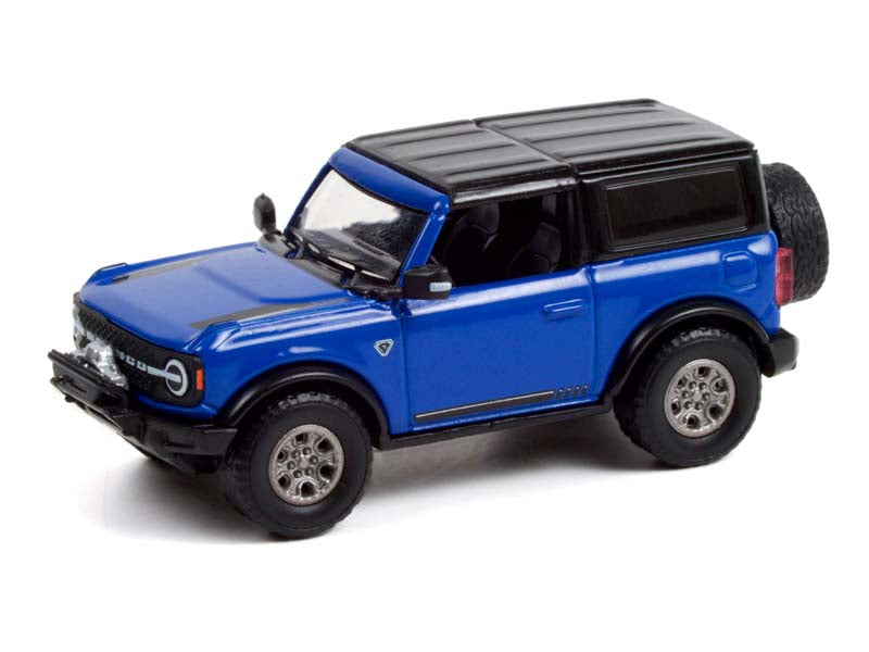 2021 Ford Bronco 2-Door VIN #001 - Lightning Blue (Barrett-Jackson Scottsdale Edition) Series 8 Diecast 1:64 Scale Model - Greenlight 37240E