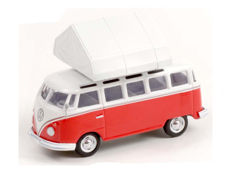 1964 Volkswagen Samba Bus w/ Camp'otel Cartop Sleeper Tent (The Great Outdoors) Series 1 Diecast 1:64 Scale Model - Greenlight 38010A