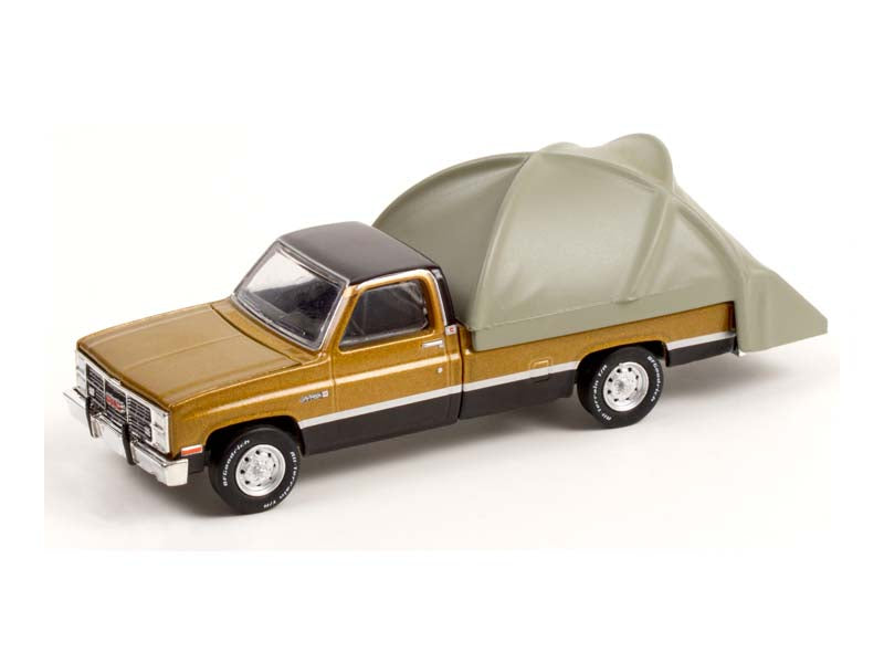 CHASE 1984 GMC Sierra Classic w/ Modern Truck Bed Tent (The Great Outdoors) Series 1 Diecast 1:64 Scale Model - Greenlight 38010C