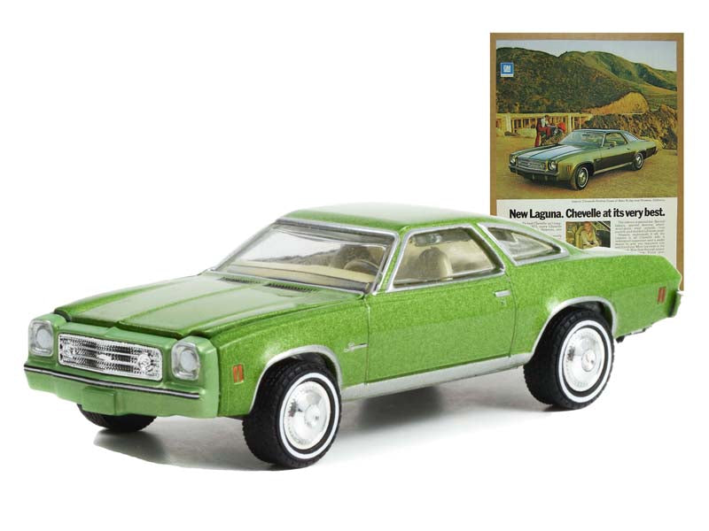 1973 Chevrolet Chevelle Laguna Colonnade Hardtop Coupe (Vintage Ad Cars) Series 7 Diecast 1:64 Scale Model Car - Greenlight 39100E