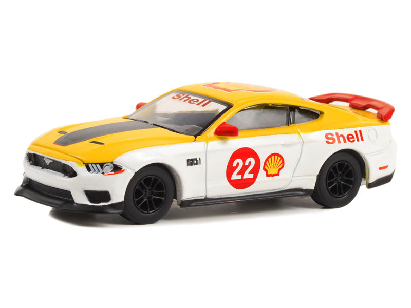 2022 Ford Mustang Mach 1 #22 Shell Racing (Shell Oil Special Edition) Series 1 Diecast Scale 1:64 Model - Greenlight 41125F