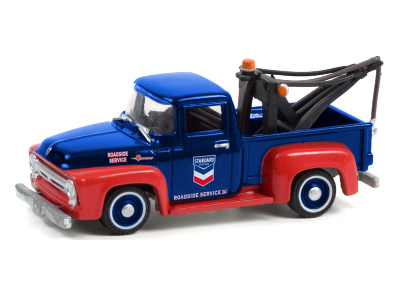 1954 Ford F-100 with Drop-in Tow Hook "Standard Oil Company" Running On Empty Series 13 Diecast 1:64 Scale Model - Greenlight 41130A