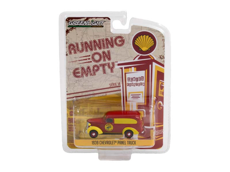 1939 Chevrolet Panel Truck - Shell Gasoline (Running on Empty) Series 14 Diecast 1:64 Scale Model - Greenlight 41140A