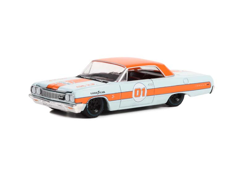 1964 Chevrolet Impala SS - Gulf Oil (Running on Empty) Series 15 Diecast 1:64 Scale Model Car - Greenlight 41150A