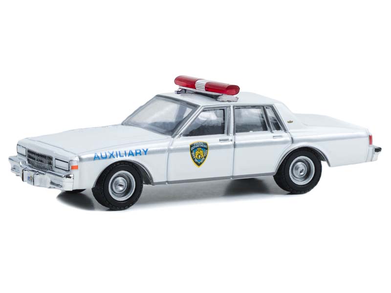 PRE-ORDER 1989 Chevrolet Caprice - NYPD Auxiliary w/ NYPD Squad Number Decal Sheet (Hobby Exclusive) Diecast 1:64 Scale Model - Greenlight 42774