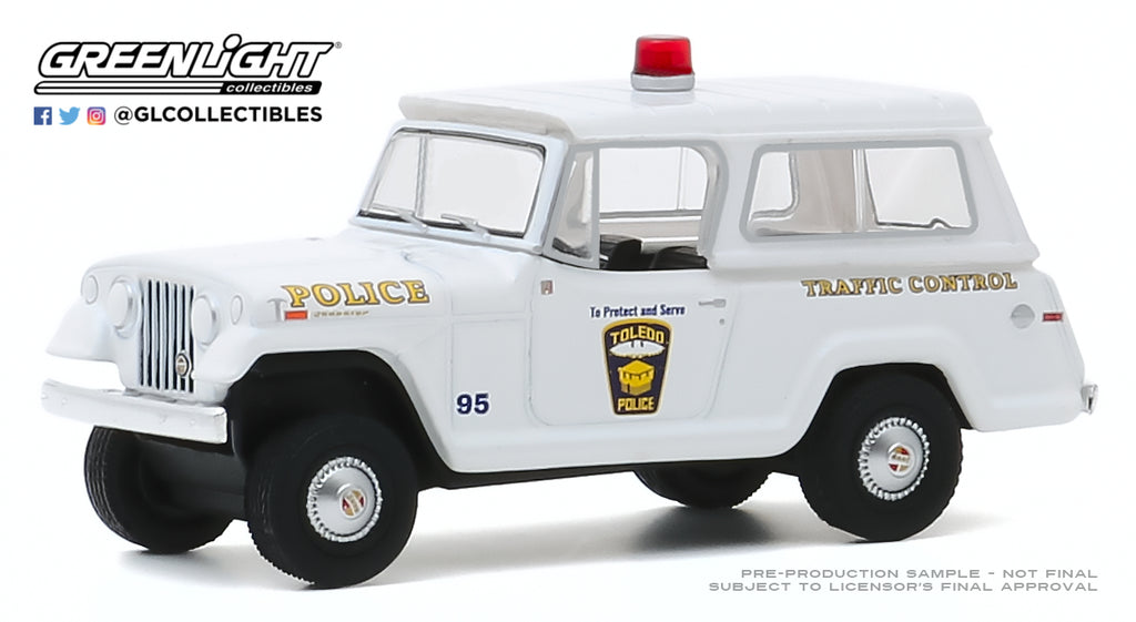 1969 Jeep Jeepster "Traffic Control" "Toledo Police" (Ohio) "Hot Pursuit" Series 35 Diecast 1:64 Scale Model Car - Greenlight 42920A