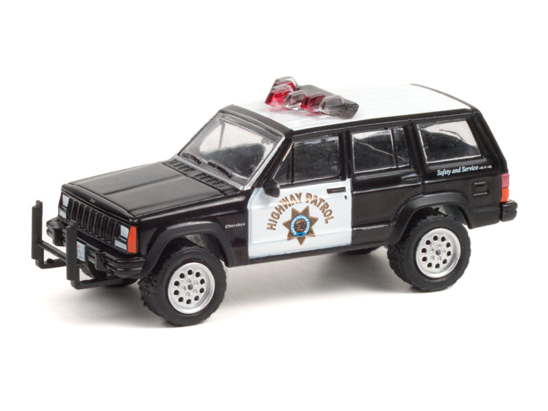 1993 Jeep Cherokee California Highway Patrol "Hot Pursuit Series 38" Diecast 1:64 Scale Model - Greenlight 42960B