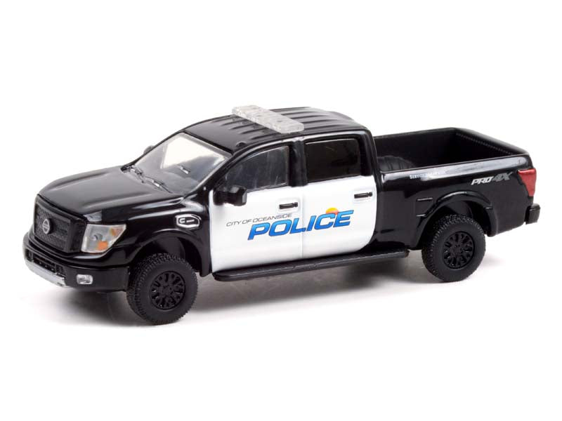 2018 Nissan Titan XD Pro-4X - City of Oceanside California Police (Hot Pursuit) Series 39 Diecast 1:64 Scale Model - Greenlight 42970E