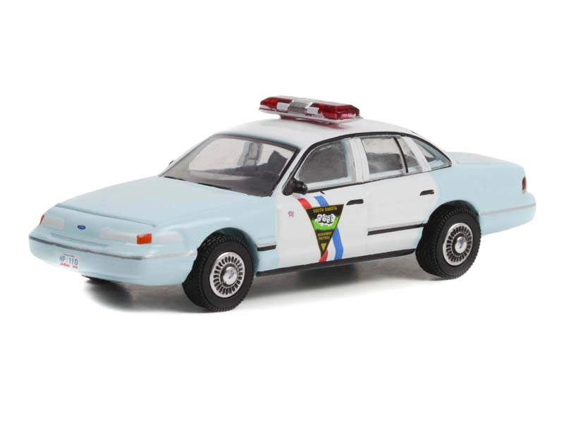 1992 Ford Crown Victoria Police Interceptor - South Dakota Highway Patrol (Hot Pursuit) Series 42 Diecast 1:64 Scale Model - Greenlight 43000B