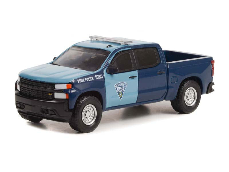 2021 Chevrolet Silverado - Massachusetts State Police (Hot Pursuit) Series 42 Diecast 1:64 Scale Model - Greenlight 43000E