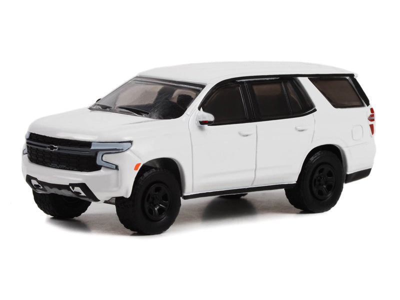 2022 Chevrolet Tahoe Police Pursuit Vehicle (PPV) White - Hot Pursuit (Hobby Exclusive) Diecast 1:64 Scale Model - Greenlight 43001