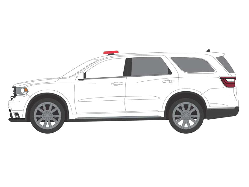 2022 Dodge Durango Pursuit White - Hot Pursuit w/ Lights (Hobby Exclusive) Diecast 1:64 Scale Model - Greenlight 43003