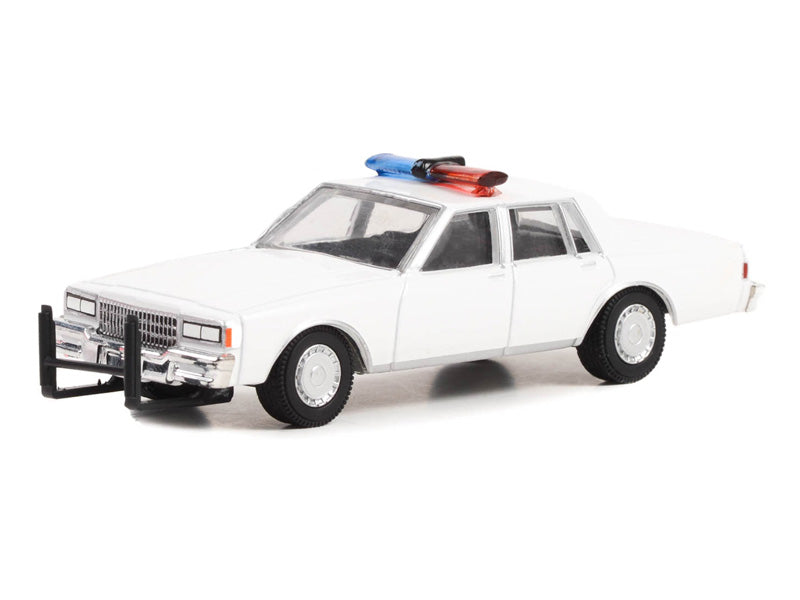 1980-90 Chevrolet Caprice White w/ Lights - Hot Pursuit (Hobby Exclusive) Diecast 1:64 Scale Model Car - Greenlight 43005