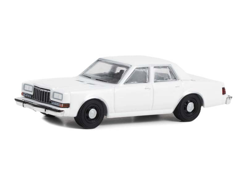 1980-89 Dodge Diplomat White - Hot Pursuit (Hobby Exclusive) Diecast 1:64 Scale Model Car - Greenlight 43006