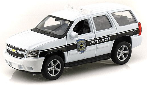 2008 Chevy Tahoe Police White 4.5" Diecast Model