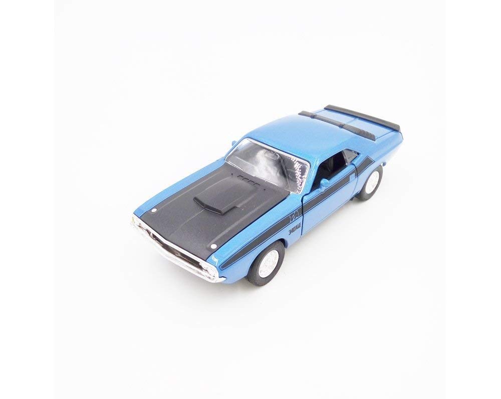 1970 Dodge Challanger T/A Blue 5" Diecast Model Pullback - Welly - 43663BL