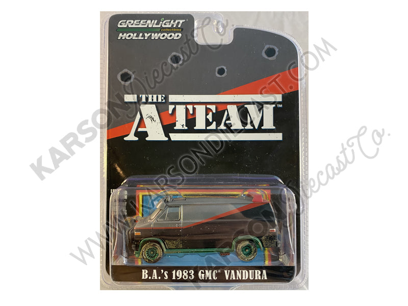 CHASE 1983 GMC Vandura Van (B.A.'s) Dirty Version "The A-Team" (1983-1987) TV Series "Hollywood Special Edition" 1:64 Diecast Model - Greenlight 44865F