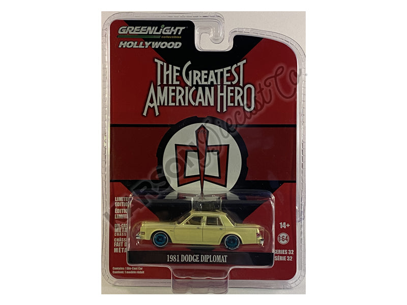 CHASE 1981 Dodge Diplomat "The Greatest American Hero" (1981-1983) TV Series "Hollywood Series" Release 32 Diecast 1:64 Model - Greenlight 44920A