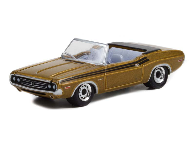 1971 Dodge Challenger 340 Convertible Gold - The Mod Squad (Hollywood) Series 34 Diecast 1:64 Scale Model - Greenlight 44940A