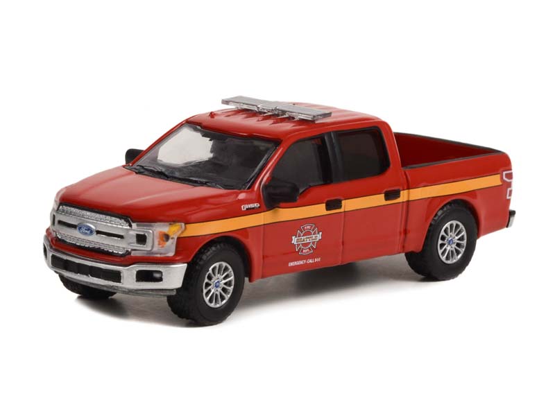 2018 Ford F-150 SuperCrew - Seattle Fire Dept "Station 19" (Hollywood) Series 36 Diecast 1:64 Scale Models - Greenlight 44960F