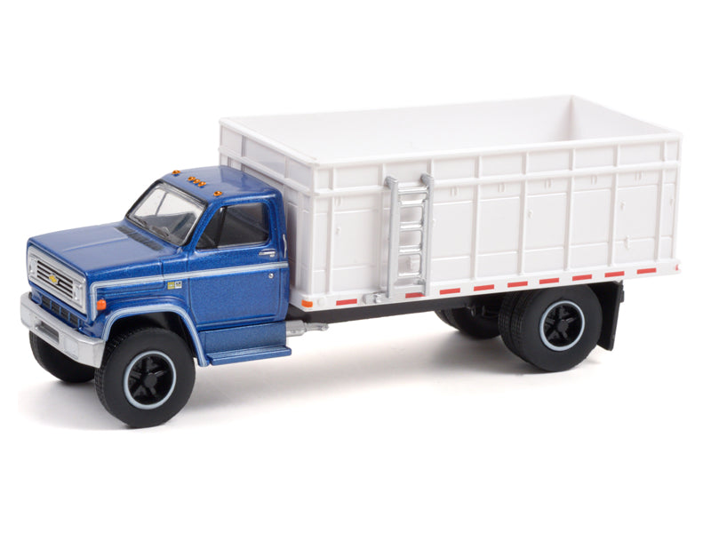 1980 Chevrolet C-70 Grain Truck Blue Poly Cab w/ White Bed "S.D. Trucks Series 13" Diecast 1:64 Scale Model - Greenlight 45130A