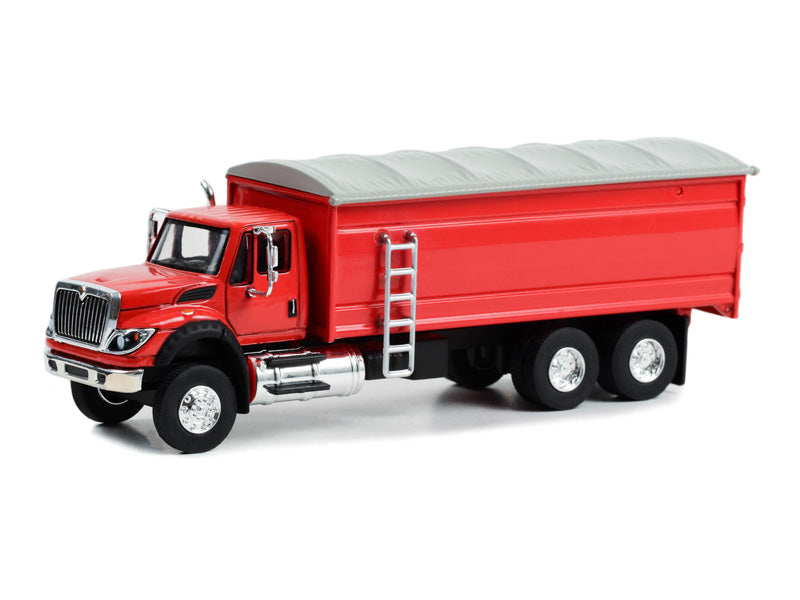 PRE-ORDER 2022 International WorkStar Grain Truck w/ Canvas Cover - Red (S.D. Trucks) Series 18 Diecast 1:64 Scale Model - Greenlight 45180C