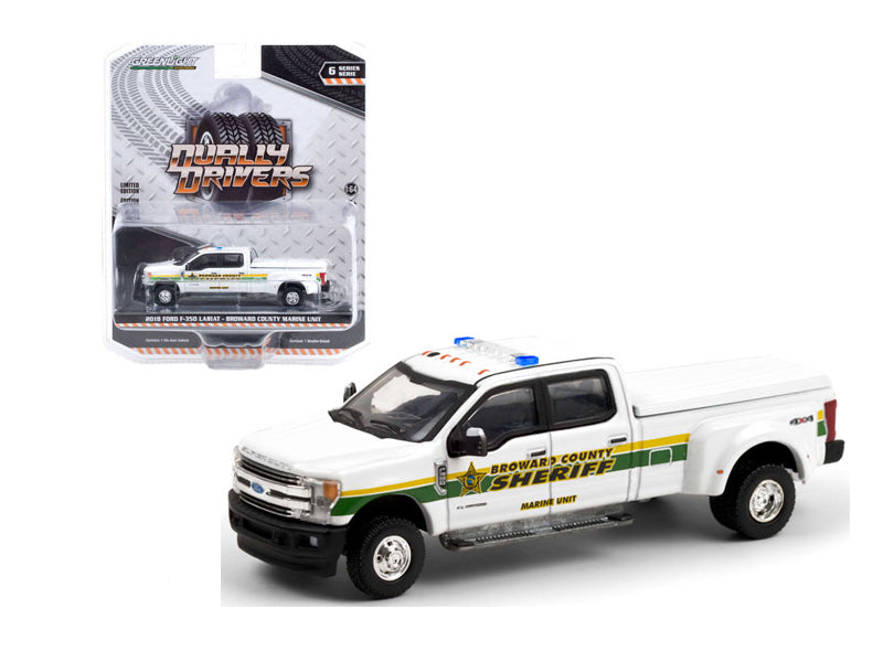 CHASE 2018 Ford F-350 Dually Broward County, Florida Sheriff’s Office "Dually Drivers" Series 6 Diecast 1:64 Model Car - Greenlight 46060C