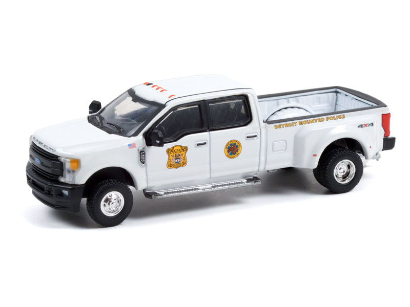 2017 Ford F-350 Dually - Detroit, Michigan Mounted Police (Dually Drivers) Series 8 Diecast 1:64 Scale Model - Greenlight 46080D