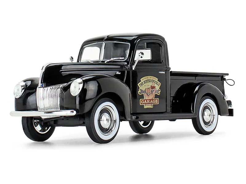 1940 Ford Pickup Truck Black (The Busted Knuckle Garage) Diecast 1:25 Scale Model - First Gear 49-0393B4