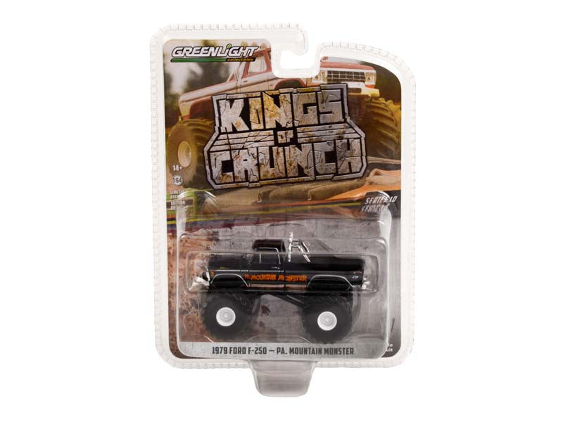 1979 Ford F-250 Monster Truck - Pa. Mountain Monster (Kings of Crunch) Series 10 Diecast 1:64 Scale Model - Greenlight 49100A